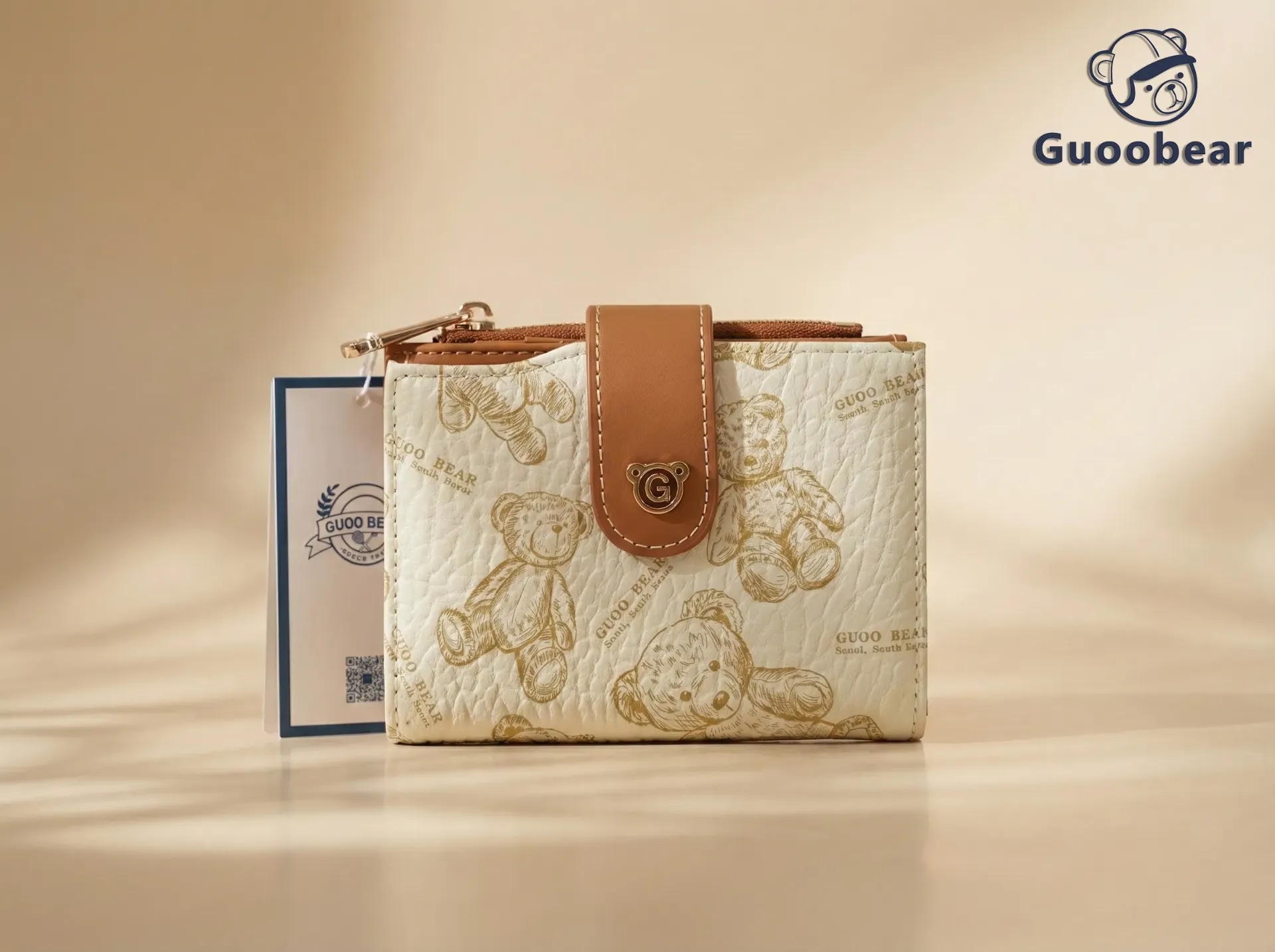 Koga off-white graffiti bear bi-fold wallet